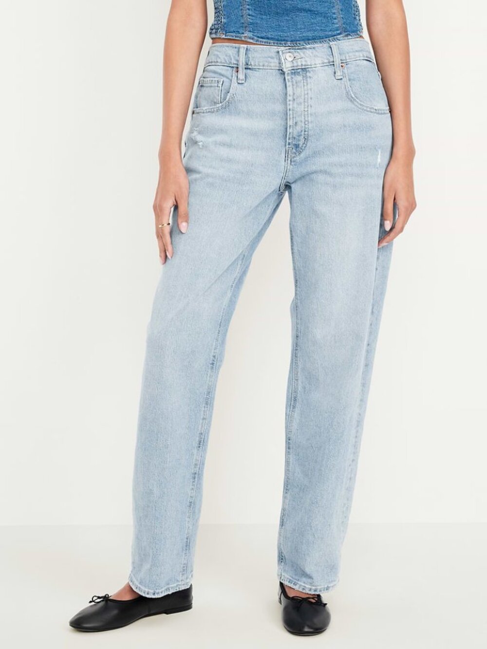 Old Navy Mid-Rise Slouchy Straight Jeans